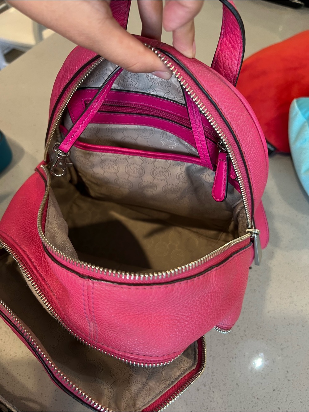 Michael Kors Rhea Studded Leather Backpack - Picture 5 of 7